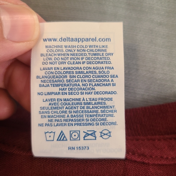 Delta Pro Weight Las Vegas Nevada Embroidered Tee Shirt Burgundy Size 2XL - Picture 6 of 8